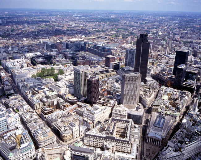 Aerial, The City, London, England
